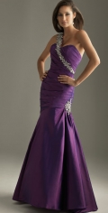 One Appliques Strap Mermaid Half Ruched Cheap Prom Dress