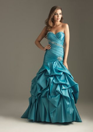 Strapless White Eemborider Cheap Chiffon Fashion Design Ball Gown/ Prom dress