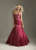 Red Sweetheart emborider Cheap Mermaid Design Floor lenth Prom Dress