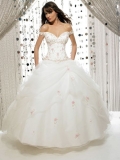 Elegant New style Wholesale Off the shoulder Beading Embroidery 2012 Ball Gown