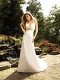 New Style Attractive Sexy Designer Spaghetti Straps Satin Embroidery Mermaid Wedding Dress