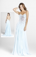 Spaghetti Straps Sweetheart Sweep Train With Beadings Elegant Evening Dress