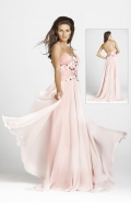 A Spaghetti Straps With Ruched Sweetheart Covered Appliques Formal Evening Skirt With A Train