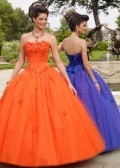 Cheap A-line Taffeta Tulle Tiered bubble Sequin Appliques Design Ball Gown/ Prom Evening Dress