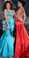 Allure Sweetheart Neck With Embroidery And Halter Mermaid Evening Dress
