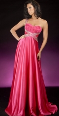 Sweetheart Neckline With Beadings Pleated Floor Length Elegant Evening Dress
