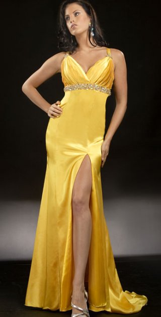 Sexy Mermaid / Trumpet Ruched V Neckline With Beadings Halter Evening Dress