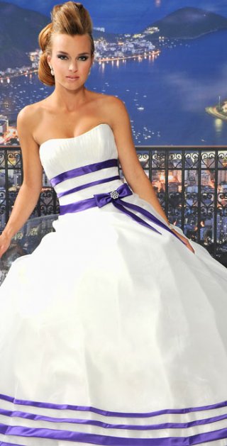Flat Neckline Empire Waist Princess Length Customer-Made Design Ball Gown Dress