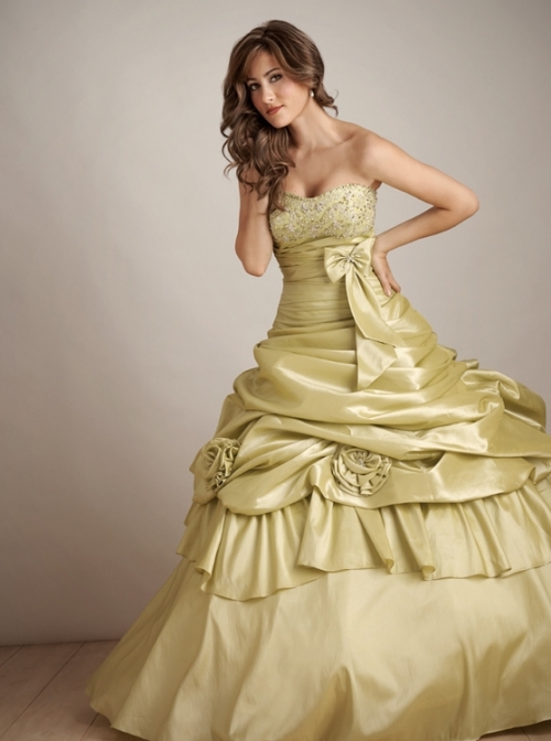 Cheap Beaded Strapless Sweetheart neckline Taffeta Ball Gowns/ Prom / Quinceanera Dresses under 200