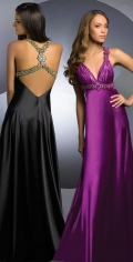 A Line Shining Elastic Satin With Handmade Pearls And Appliques party / vening Dress