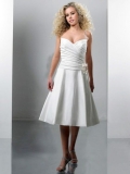 Hotstyle Cheap Attracting Spaghetti Straps Applique Pleated Wedding Dress