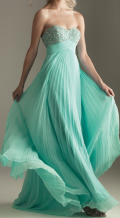 Beads working Sweetheart Strapless Floor length Homecoming/ Evening Dress