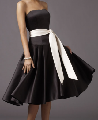 A-line Elegant Simple Strapless White Sash Incredible Sale Bridesmaid Dress at bargain price