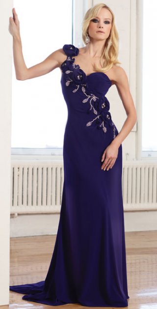 Sweetheart Mermaid / Trumpet Floor Length Side Draped With Embroidery Designer Evening Dress