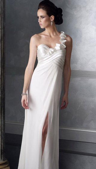 Elegant Sweetheart Dropped Chiffon Floor Length Designer Evening Dress
