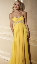 Princess Dropped Chiffon Floor Length Sweetheart Pleated Designer Evening Dress