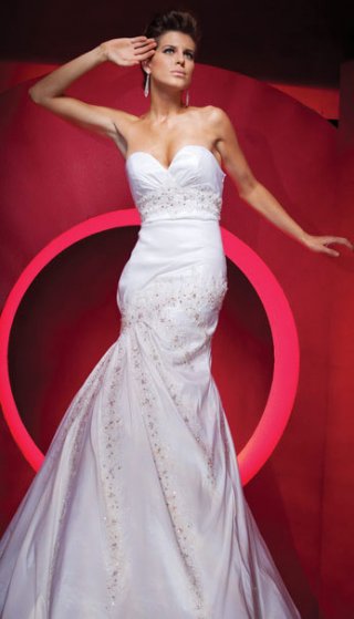Style Sweetheart Beads Mermaid Pure White Elegant Evening Dress