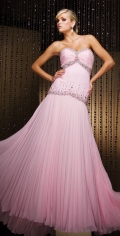 A Sheath Strapless With Beading And Pleated Sweetheart Neckline Formal Skirt With A Gown