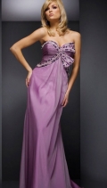 A Ruched And Beading Border Sweetheart Neckline Brush Train Formal Evening Dress