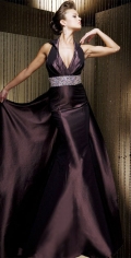 Mermaid / Trumpet Ruched V neckline And Appliques Waist Evening Dress