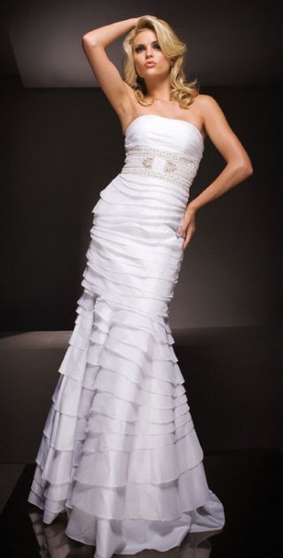 Style White Chiffon Empire Floor Length Pure Elegant Evening Dress