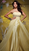 Sassy Ball Gown Strapless And Scalloped-edge Neck Evening Dress