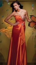 A Line Faddish Scalloped-Edge Neckline With Beads Evening Dress