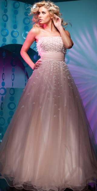 Style Ball Gown Romantic Light Pink Flat Princess Evening Dress/ Prom Dress