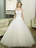 2012 Strapless feature design bust and simple tulle skirt princess Embroider Hot Sale in Spring Wedding Dress