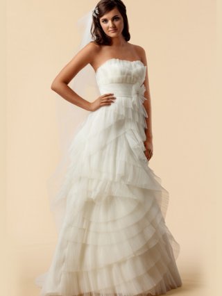 2012 designer Deep V In Back Elegant Cheap taffeta Wedding Dress