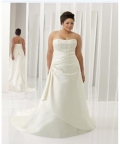 2012 Plus Sizes Cheap allure and appliques Strapless Wedding dress