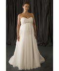 2012 popular elegant plus size Cheap sweetheart Design embroider chiffon Wedding dress