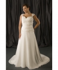 Glamorous Cheap cap sleeve style Design embroider chiffon floor Length plus size Wedding dress