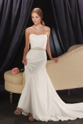 Simple Elegant Princess Ruffed Lacing Sweetheatt Long Length Beach Wedding Dress