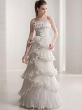 2012 Empire Waist organza crumple fashion Pleated stylish Wedding Dress