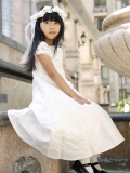 Cheap new design princess lacing Sleeveless Embroidery Dress For Flower Girl