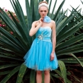 Blue princess Sweettheart fashion waistband Design Keen Length jewel Homecoming Cocktail Dress