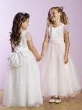 princess lace warps Cheap bowknot fashion Design Dress For Flower Girl
