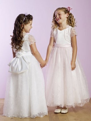 princess lace warps Cheap bowknot fashion Design Dress For Flower Girl