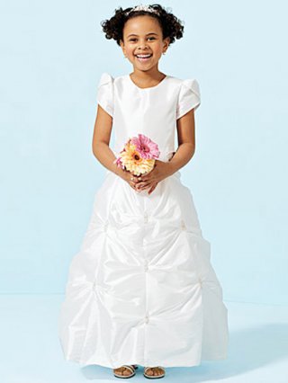Short Sleeves Cheap little princess wrinkle Design Dress For Flower Girl