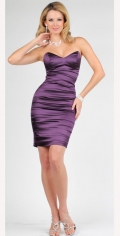 Purple A Line Sweetheart Simple Cheap Sexy Cccktail Dress/Homecoming Dress