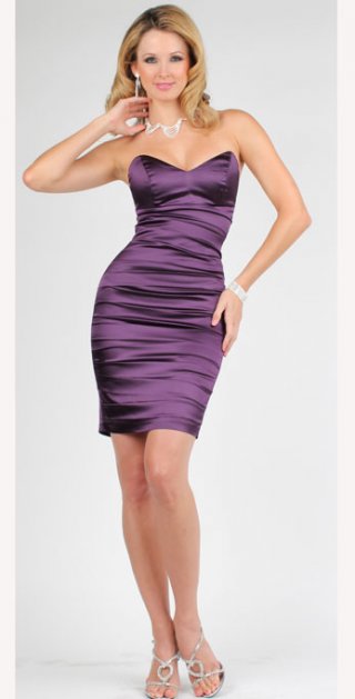 Purple A Line Sweetheart Simple Cheap Sexy Cccktail Dress/Homecoming Dress