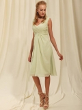 New Style Sweetheart Pleated Tea Length Chiffon Customer-Made Bridesmaid Dress (BMD-153)