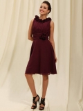 A Line Chocolate Sexy Simple Strapless Cocktail Dress/ Homecoming Dress(BMD-169)