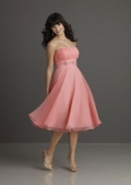 A line Pink Simple Bridesmaid Dress / Cocktail Dresses Under 100