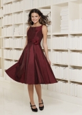 Hot Sale burgundy Short Bridesmaid Dress/ Homecoming Dress For Sale
