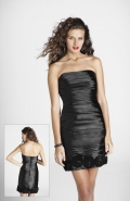 Black Sexy Flat Mini Cocktail Dress/ Homecoming Drsess