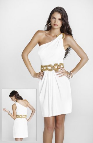 A Line Mini Elegant White Pure Sexy Cocktail Dress/ Homecoming Dress
