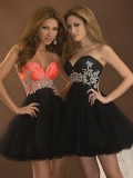 Cheap New Style Strapless Sweetheart Emborider A-line Princess Cocktail Dress
