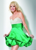 Lovely Girl Green new style Sweetheart fashion Design knee length Cocktail Celebrity Dress at a low price